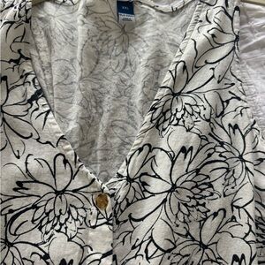 Old Navy Black and White Floral Midi Dress